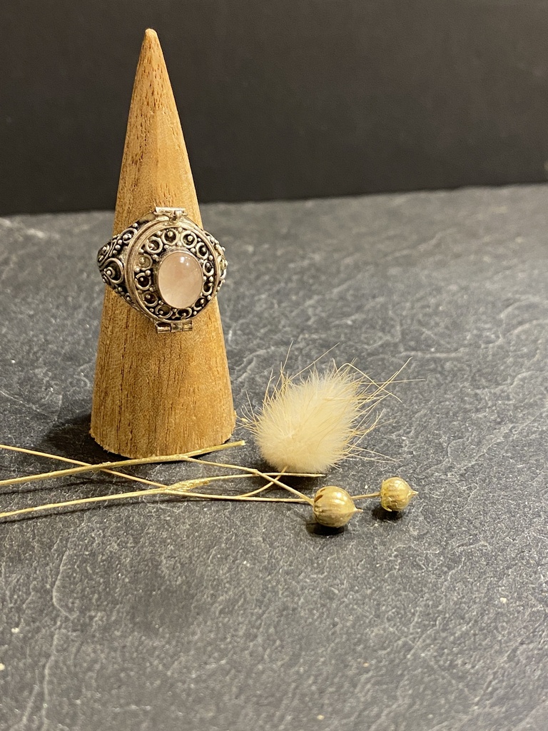 [BAAR-0619-1-7,3-58] Bague Poison Argent 925 & Quartz Rose [0619]