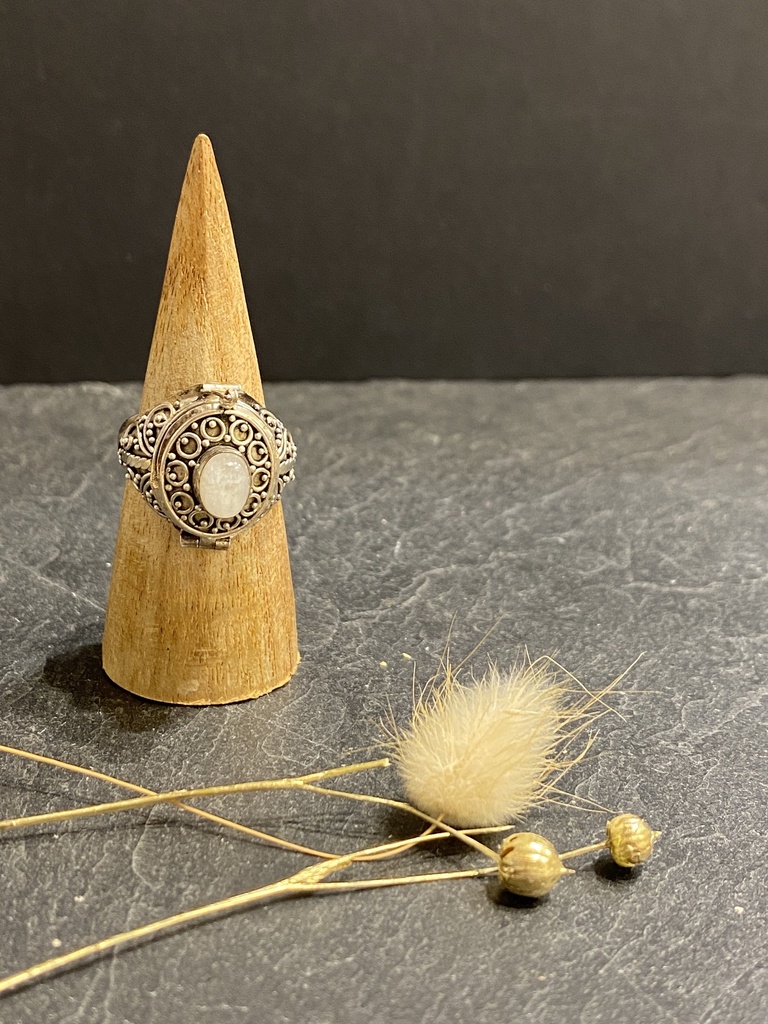 [BAAR-0620-1-7,6-60] Bague Poison Argent 925 & Pierre de Lune [0620]