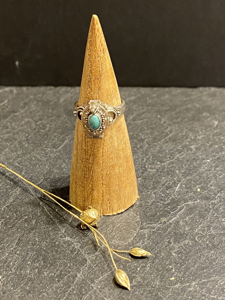 [BAAR-0638-1-3,6-51] Bague Poison Argent 925 & Turquoise [0638]