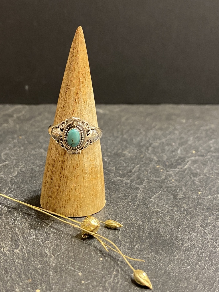 [BAAR-0669-1-3,8-59] Bague Poison Argent 925 & Turquoise [0669]