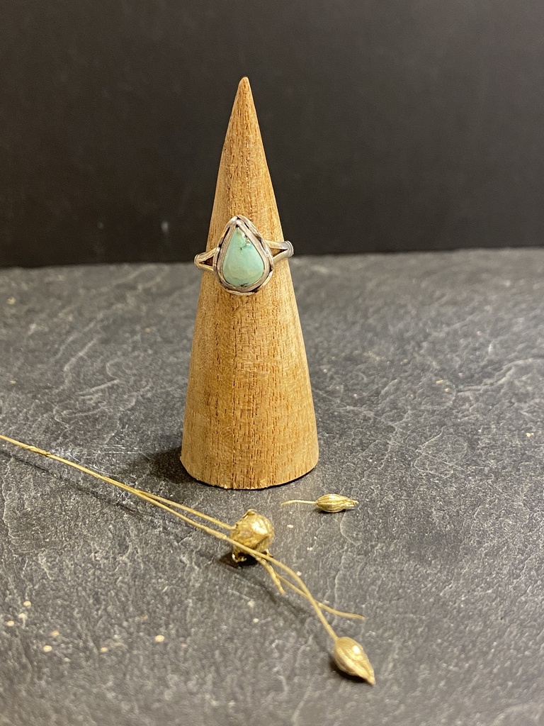 [BAAR-0678-1-4,7-48] Bague Argent 925 & Turquoise [0678]
