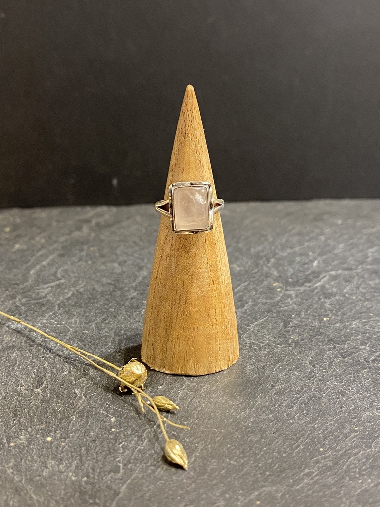 [BAAR-0681-1-4,8-47] Bague Argent 925 & Quartz Rose [0681]