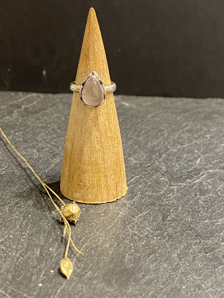 [BAAR-0691-1-3,9-45] Bague Argent 925 & Quartz Rose [0691]