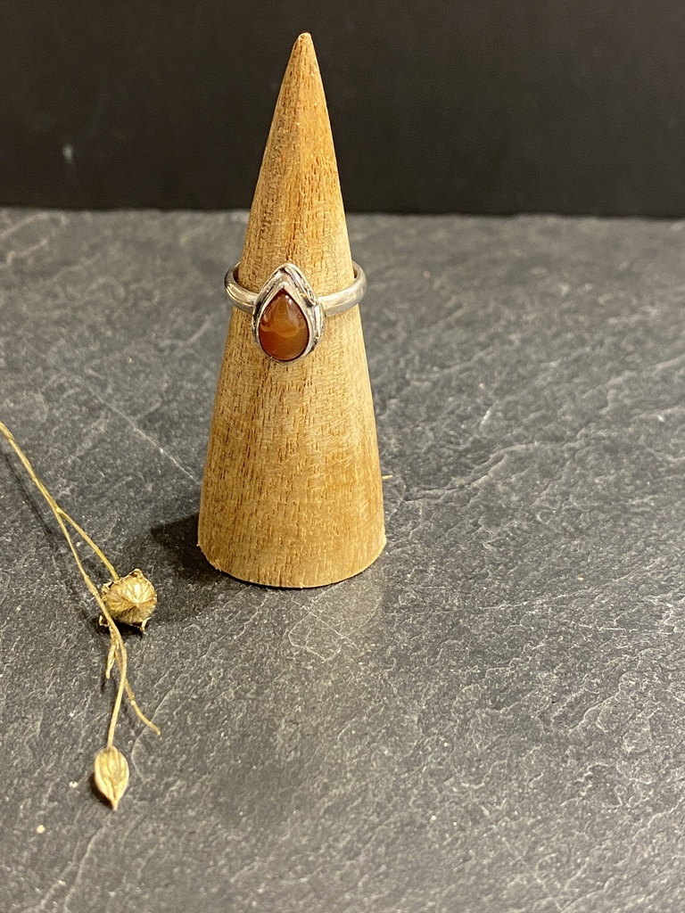 [BAAR-0692-1-3,8-49] Bague Argent 925 & Cornaline [0692]