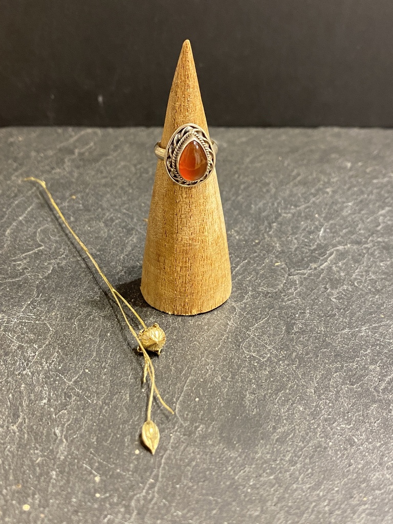 [BAAR-0700-1-4,6-44] Bague Argent 925 & Cornaline [0700]