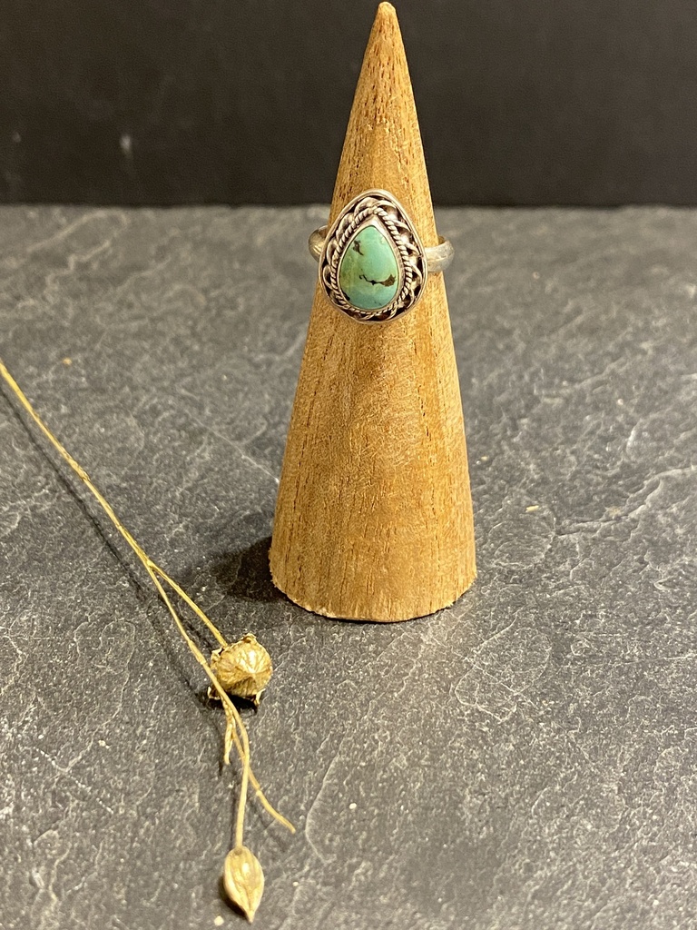[BAAR-0702-1-4-45] Bague Argent 925 & Turquoise [0702]