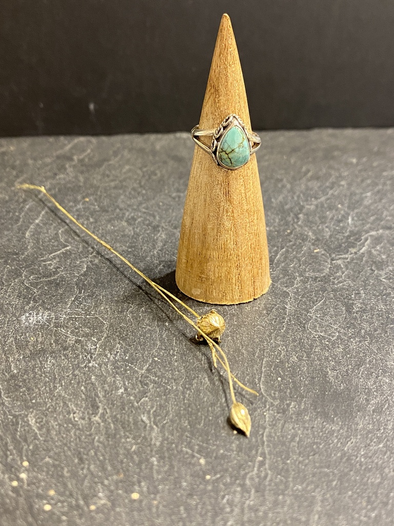 [BAAR-0705-1-3,9-47] Bague Argent 925 & Turquoise [0705]