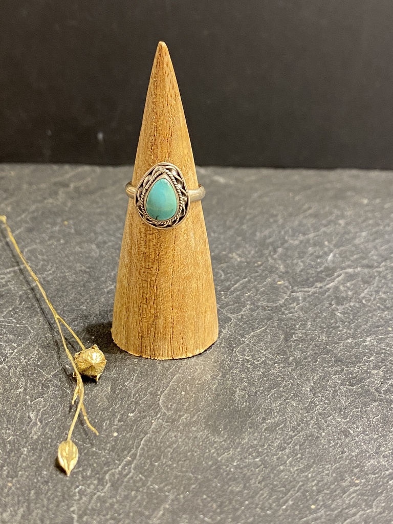 [BAAR-0711-1-4,5-51] Bague Argent 925 & Turquoise [0711]
