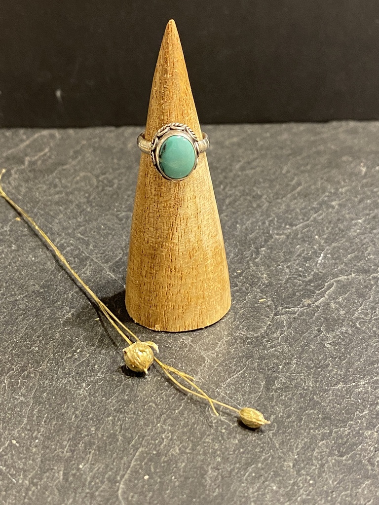 [BAAR-0723-1-3,9-47] Bague Argent 925 & Turquoise [0723]