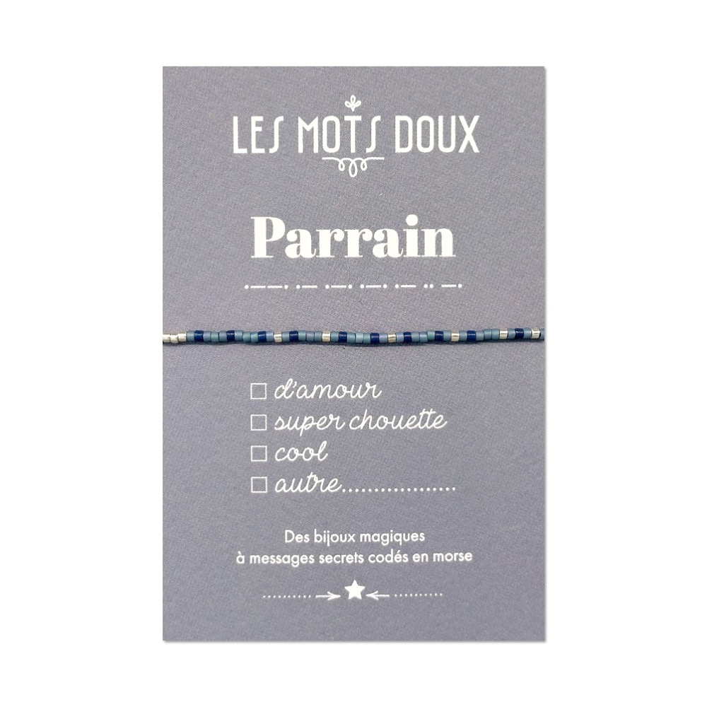 [LMD-BR-FAM-0007] Bracelet Famille Parrain Orage & Argenté - Les Mots Doux