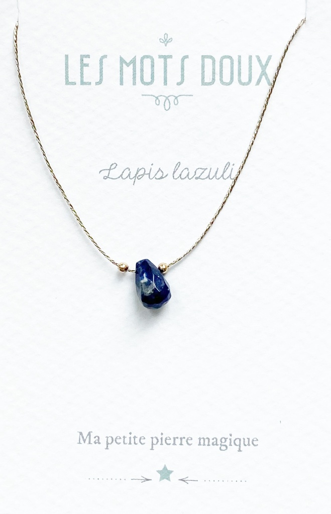 [LMD-CO-PIE-0006] Collier Lapis Lazuli & Doré