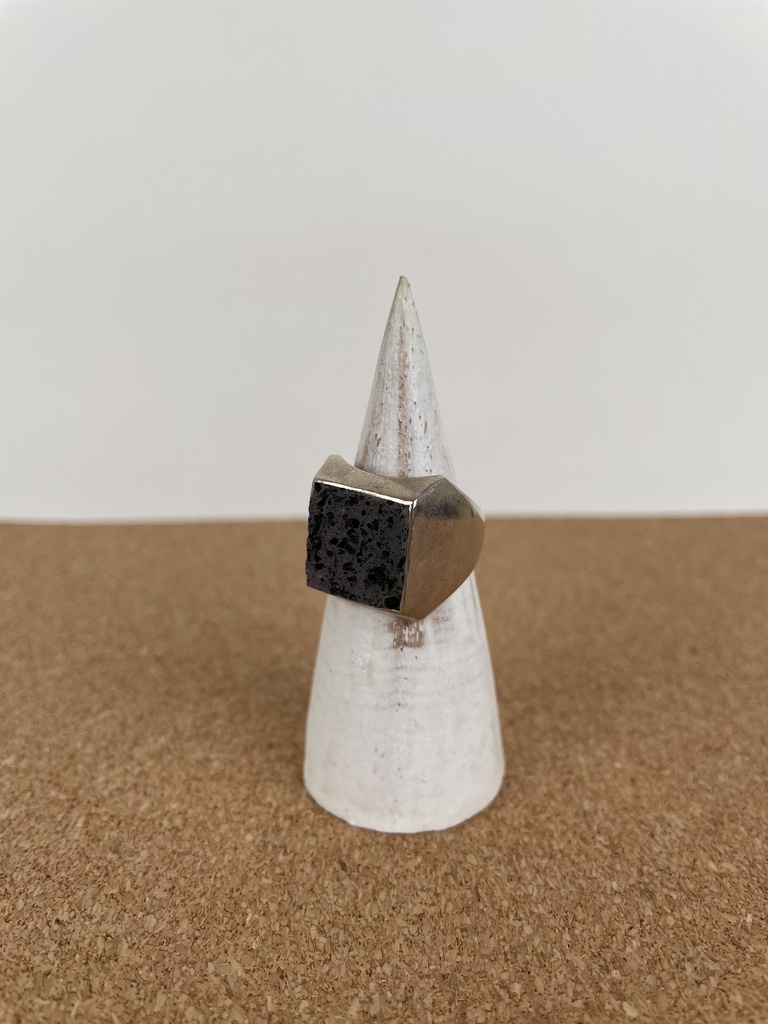 [BAAR-0940-1-9,2-61] Bague Argent 925 & Pierre de Lave [0940]