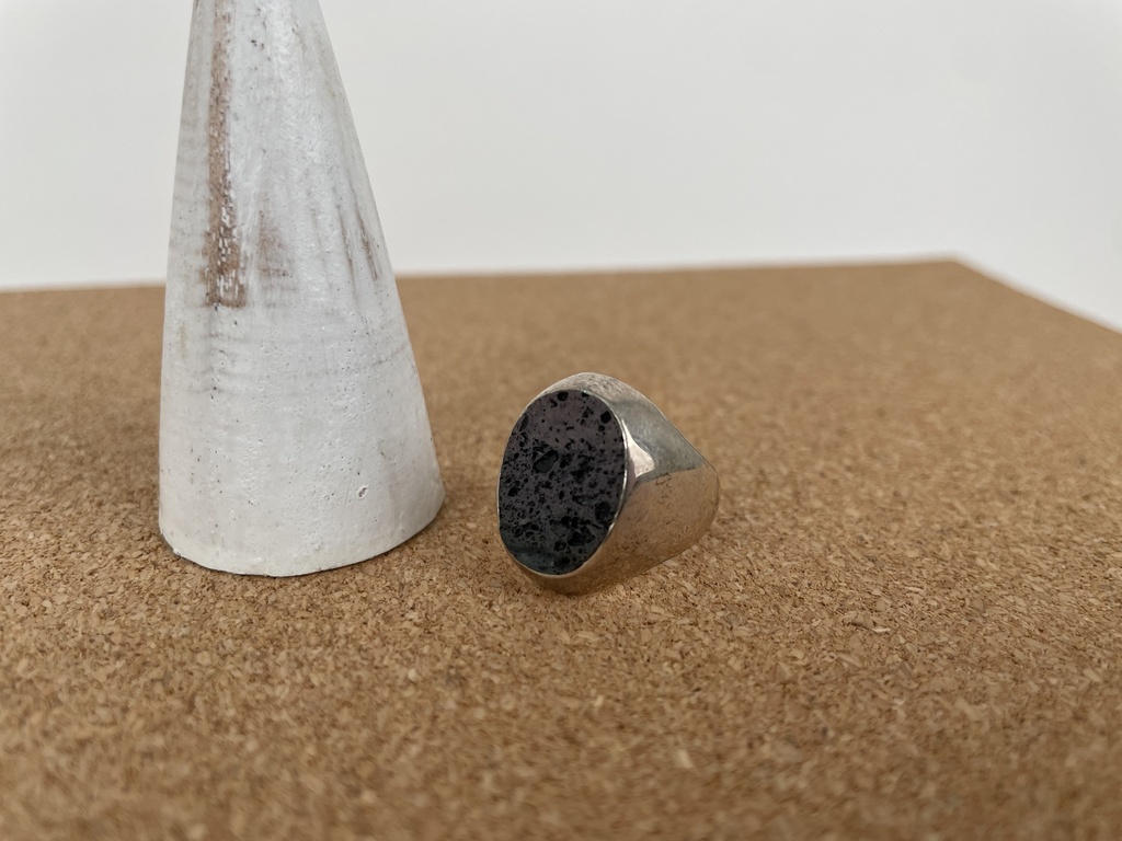 [BAAR-0977-1-7,9-53] Bague Argent 925 & Pierre de Lave [0977]