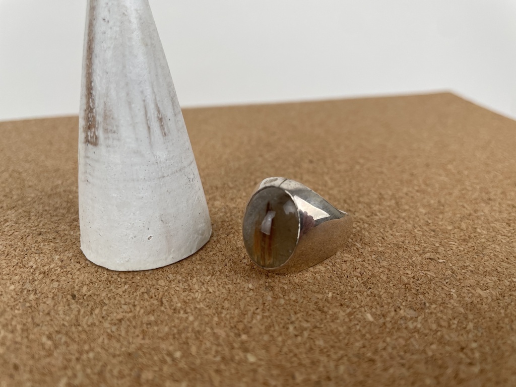 [BAAR-0984-1-8,8-60] Bague Argent 925 & Quartz Rutile [0984]