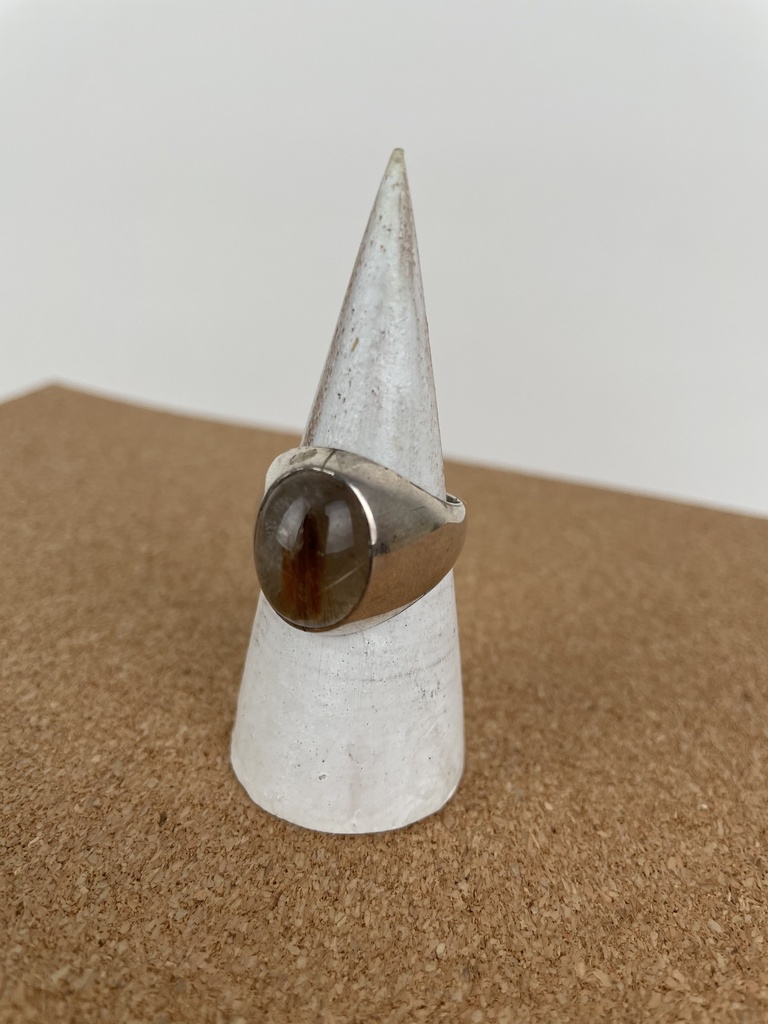 [BAAR-0987-1-9,4-65] Bague Argent 925 & Quartz Rutile [0987]