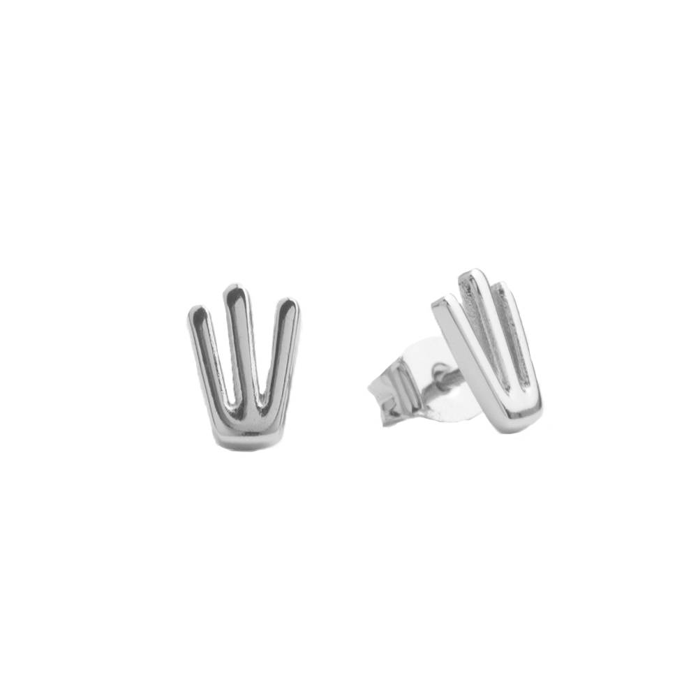 [ATLITW-PDE-TRD-S] Boucles d'Oreilles Parade Earrings Trident Silver 