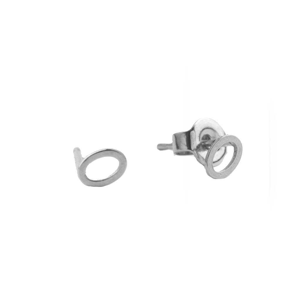 [ATLITW-PTE-OVL-SS] Boucles d'Oreilles Petite Earrings Oval Silver 