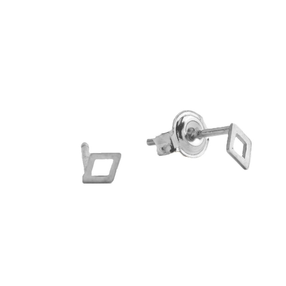 [ATLITW-PTE-RMB-SS] Boucles d'Oreilles Petite Earrings Rhomb Silver 