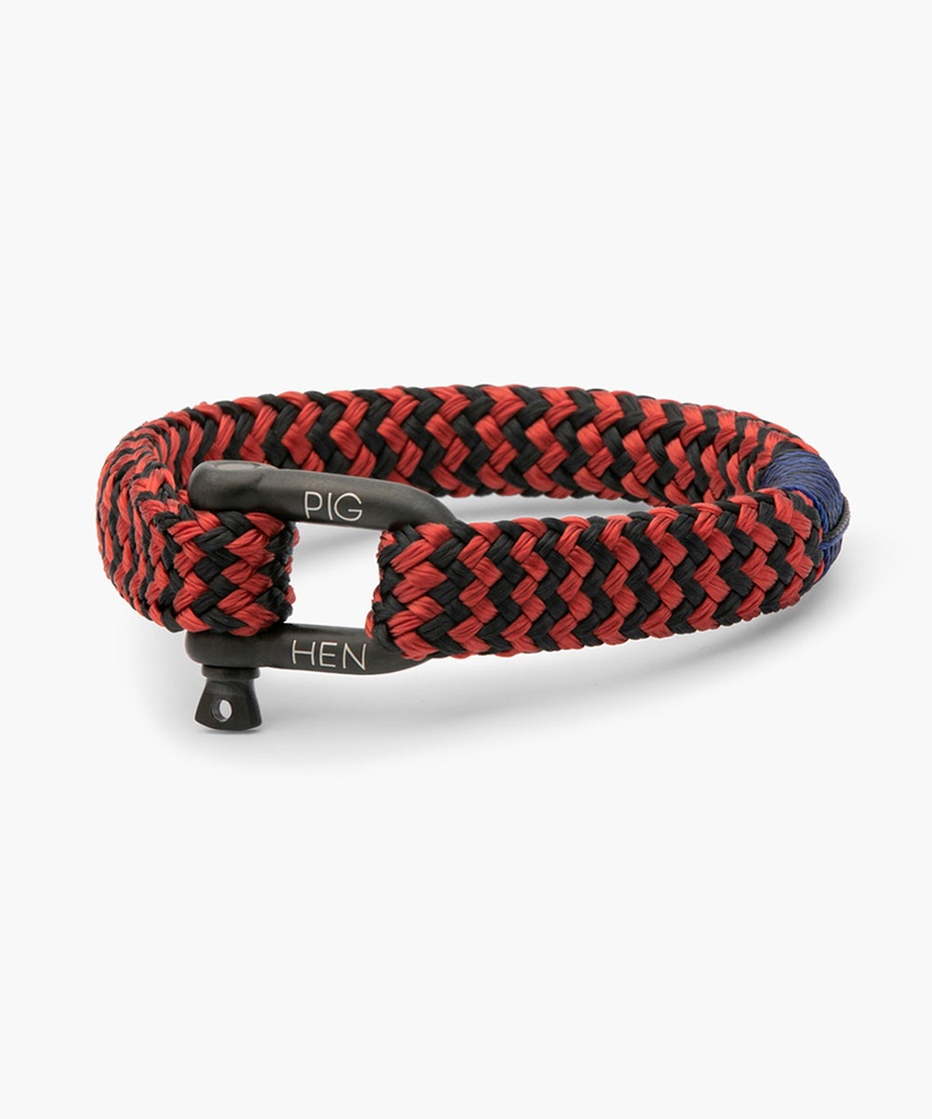 [PIG-P14-294900-L] Gorgeous George Brick Red & Black | Black - L [Bracelet]