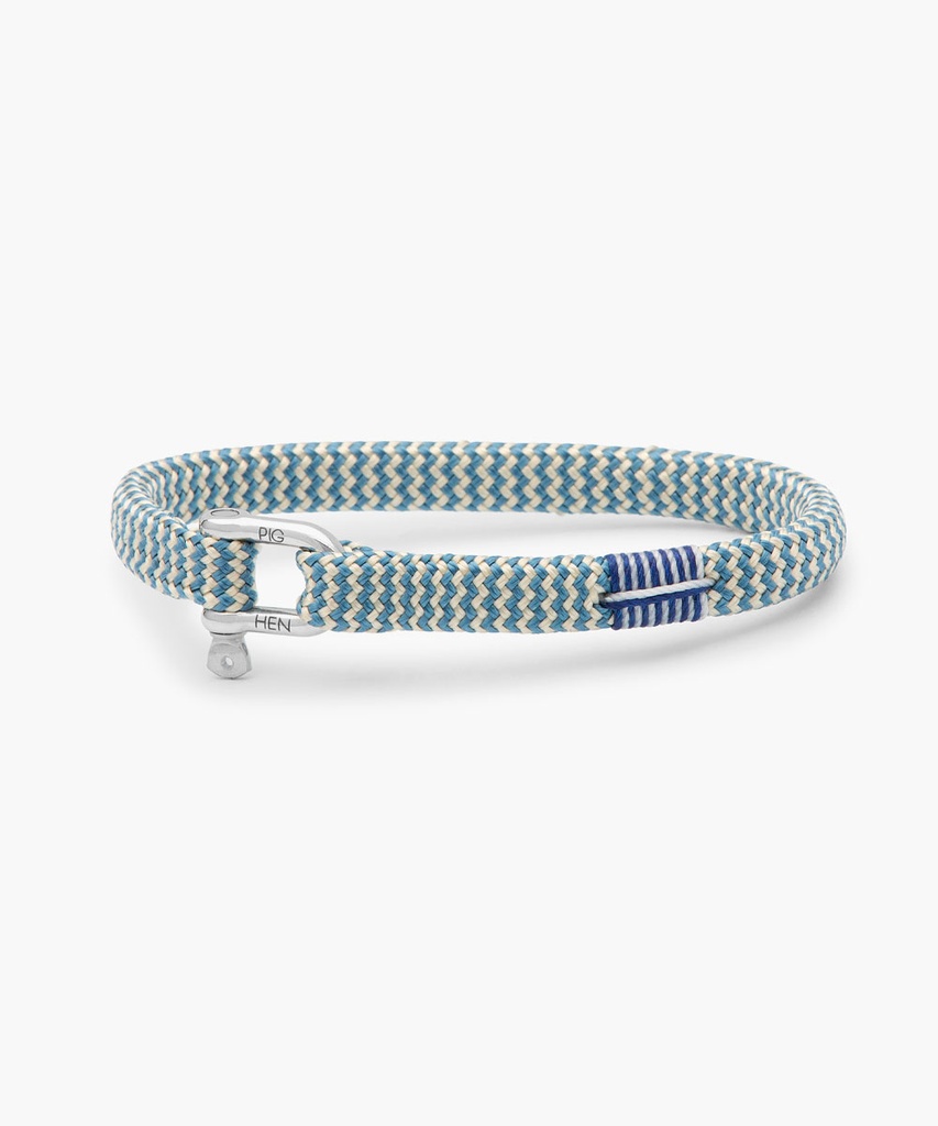 [PIG-P19-112690-L] Vicious Vik Ivory & Pigeon Blue | Silver - L [Bracelet]