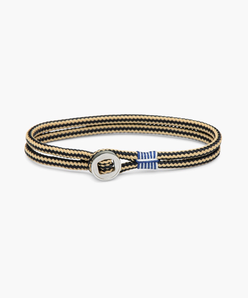[PIG-P29-163202-ML] Don Dino Navy & Sand | Silver - M/L [Bracelet]