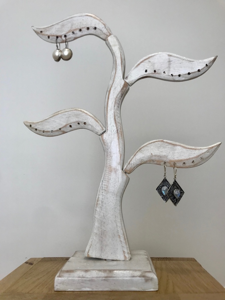 [BIGP-ARBR-0002] Arbre à bijoux en bois couleur blanche - Big Panda