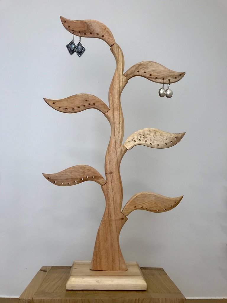[BIGP-ARBR-0003] Arbre à bijoux en bois couleur naturelle - Big Panda