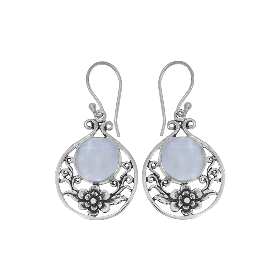 [BOAR-0546-1-4,8-3,9] Boucles d'Oreilles Argent 925 & Perle de Culture [0546]