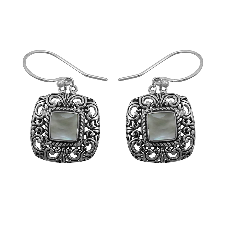 [BOAR-0564-1-5,24-3,8] Boucles d'Oreilles Argent 925 & Perle de Culture [0564]