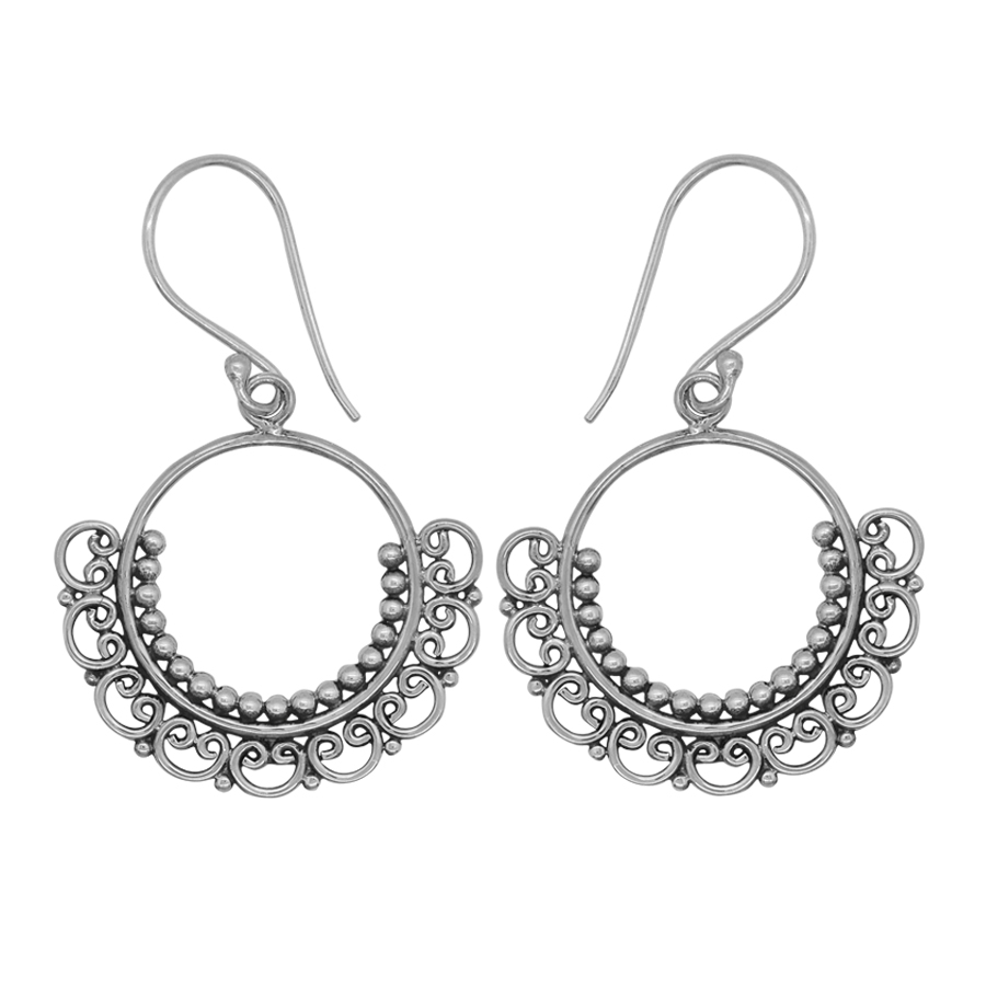 [BOAR-0607-0-3,82-4] Boucles d'Oreilles Argent 925 [0607]