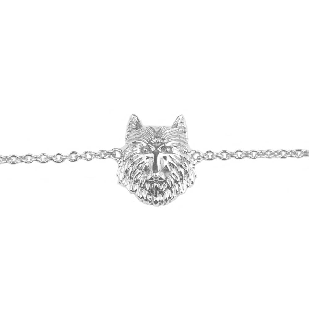 [ATLITW-SVB-WLF-S] Bracelet Souvenir Bracelet Wolf Silver 