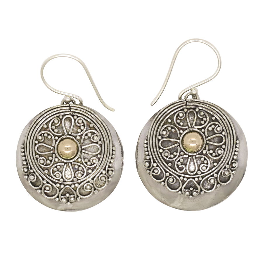 [BOAR-0624-1-4,84-3,5] Boucles d'Oreilles Argent 925 & Plaquage Or [0624]