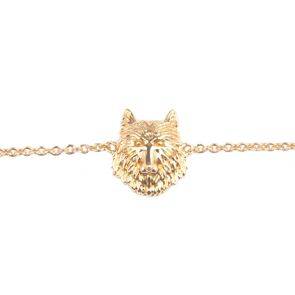 [ATLITW-SVB-WLF-G] Bracelet Souvenir Bracelet Wolf Gold 