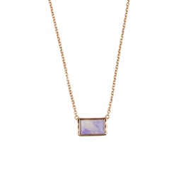 [ATLITW-AMN-RML-G] Amour Rectangle Marble lilac Gold [Collier]