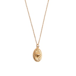 [ATLITW-CMN-DIO-G] Charm Necklace Diamond Oval Gold [Collier]