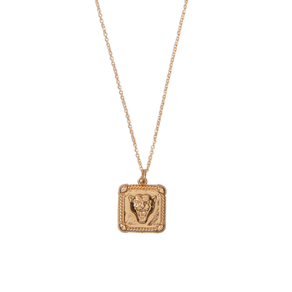 [ATLITW-CMN-PAS-G] Collier Charm Necklace Panter Square Gold 