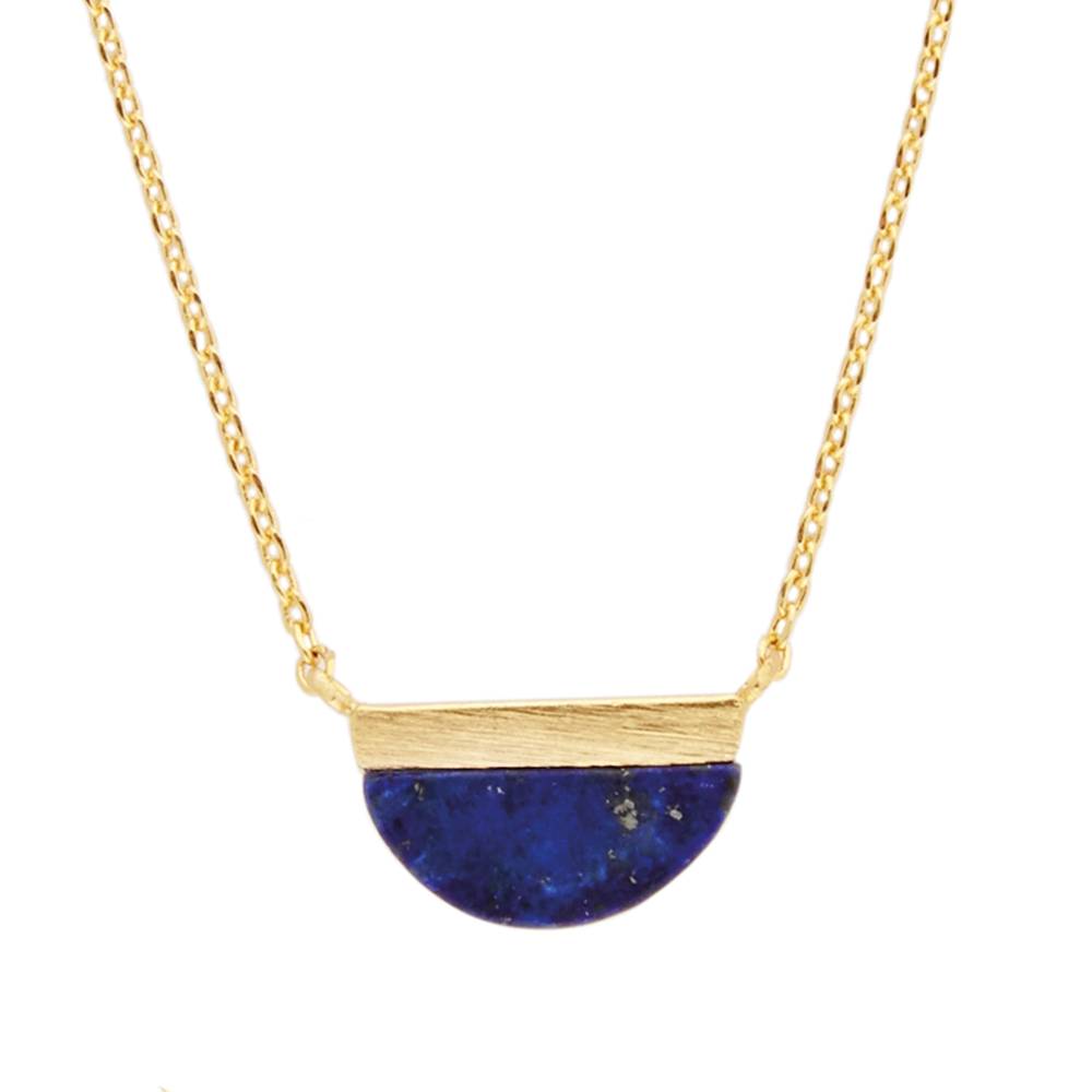 [ATLITW-GXN-MNB-BLU] Galaxy Necklace Moon B Blue Lapis Lazuli [Collier]