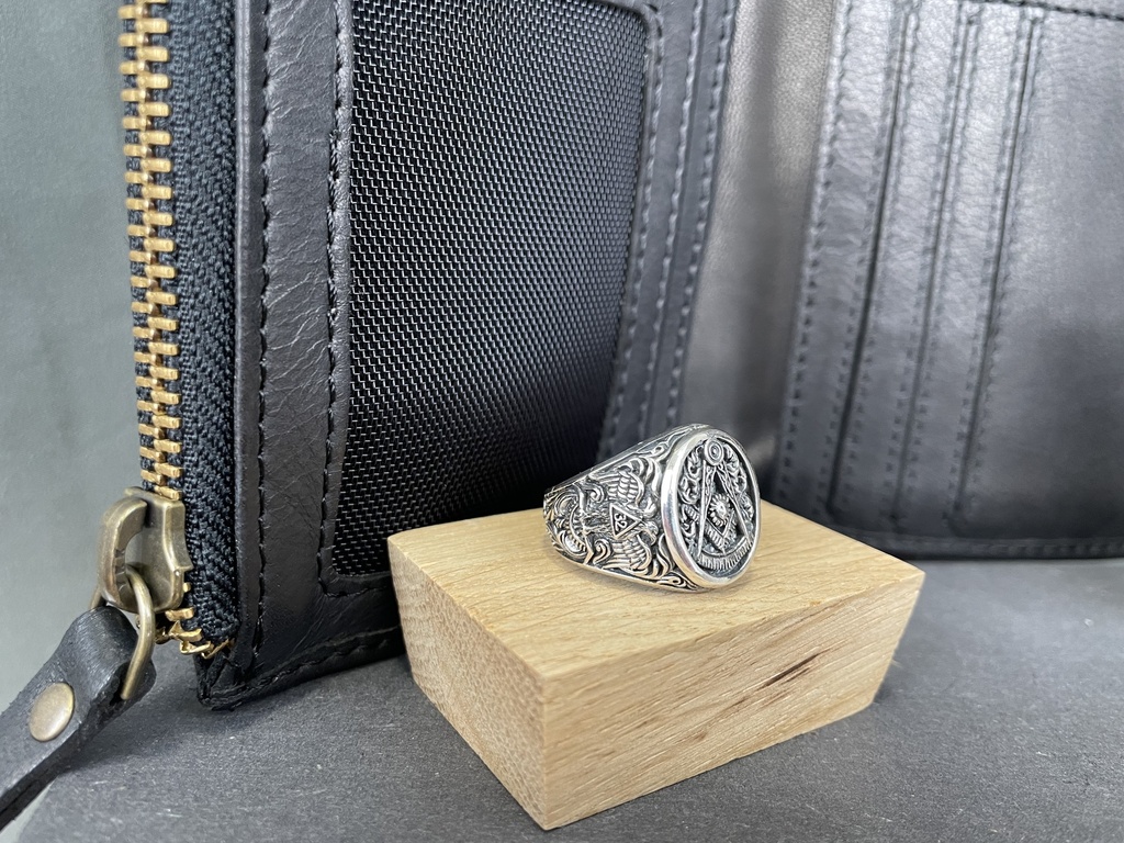 [BAAR-1173-0-9,3-65] Bague Franc-Maçon Argent 925 [1173]