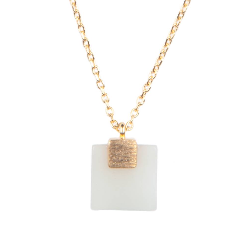 [ATLITW-GXN-PST-NJS] Collier Galaxy Necklace Pastel New Jade Square 