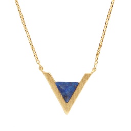 [ATLITW-GXN-TRA-BLU] Galaxy Necklace Triangle A Blue Lapis Lazuli [Collier]
