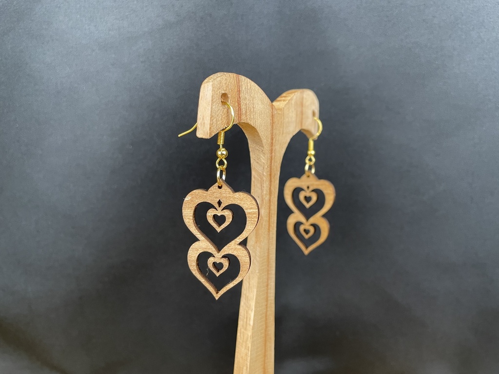 [BURN-BO-0042] Boucles d'oreilles en bois [0042]