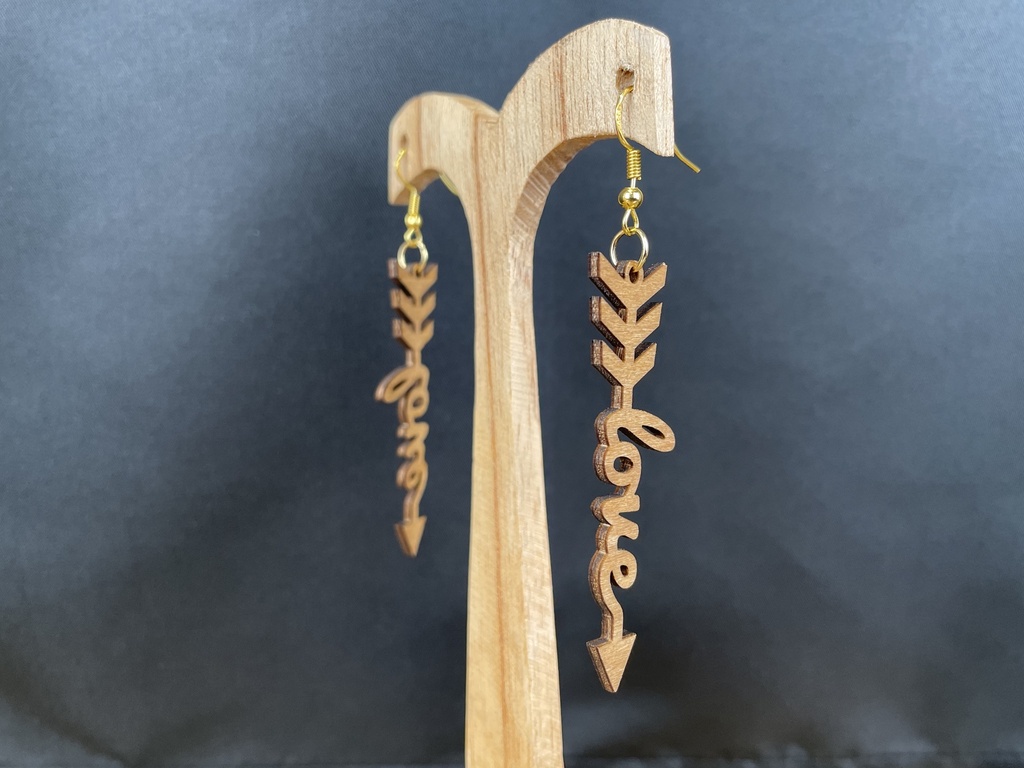 [BURN-BO-0043] Boucles d'oreilles en bois [0043]