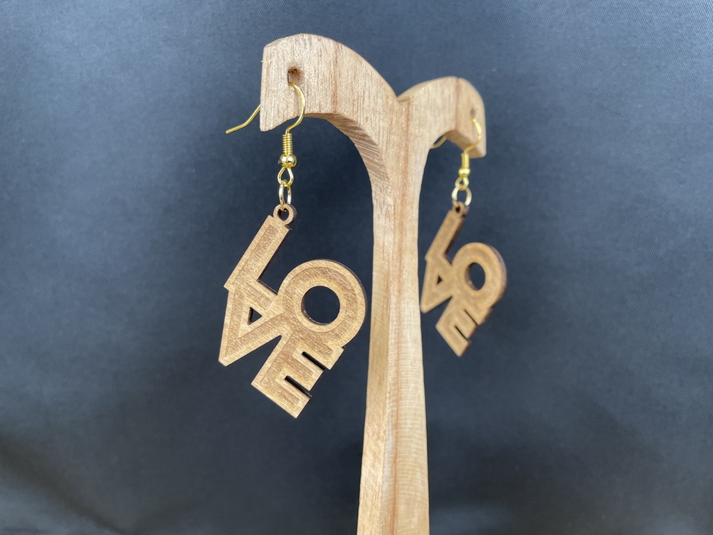 [BURN-BO-0045] Boucles d'oreilles en bois [0045]