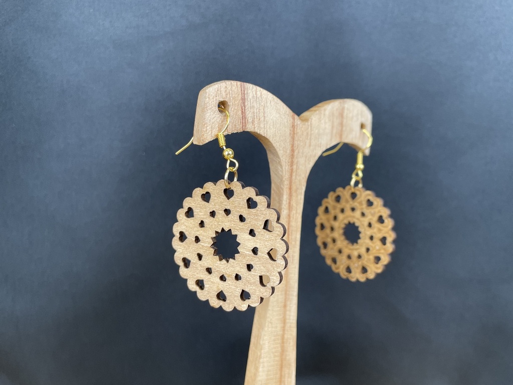 [BURN-BO-0046] Boucles d'oreilles en bois [0046]