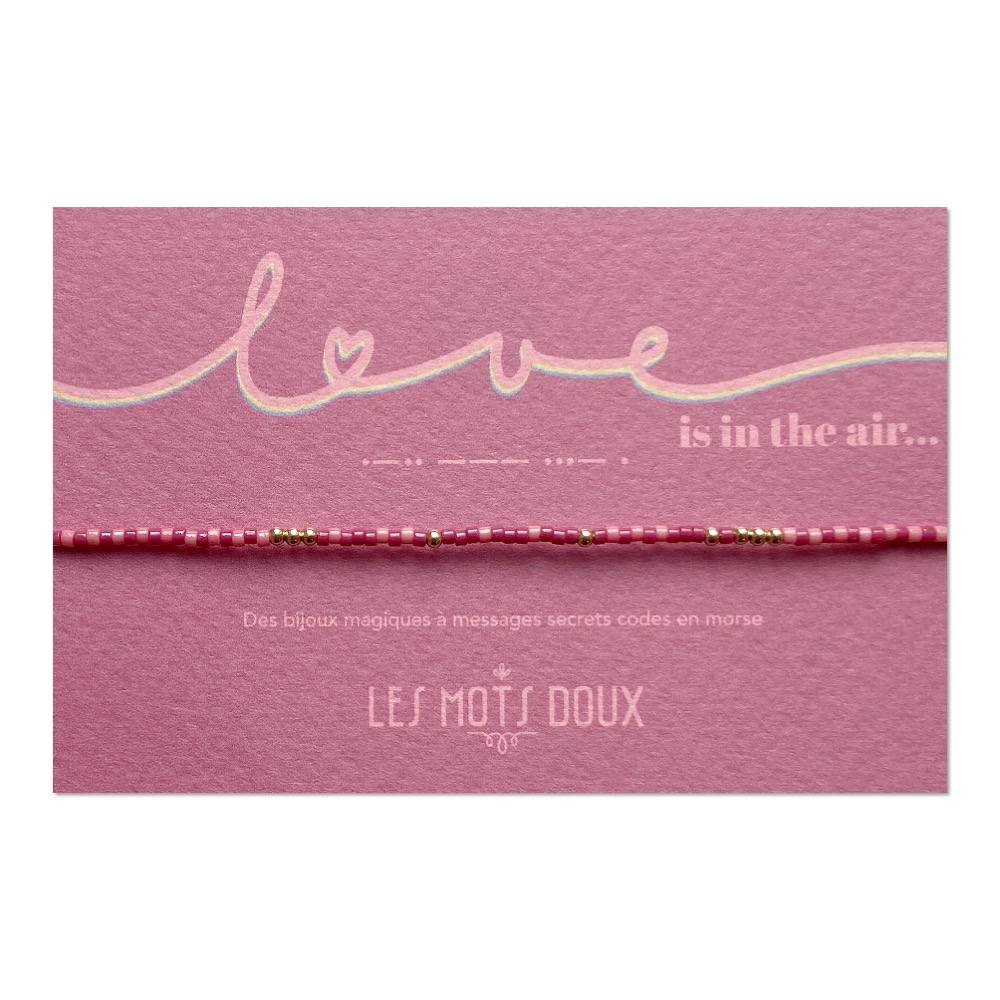 [LMD-BR-SUM-0018] Bracelet Love Rose & Doré - Les Mots Doux