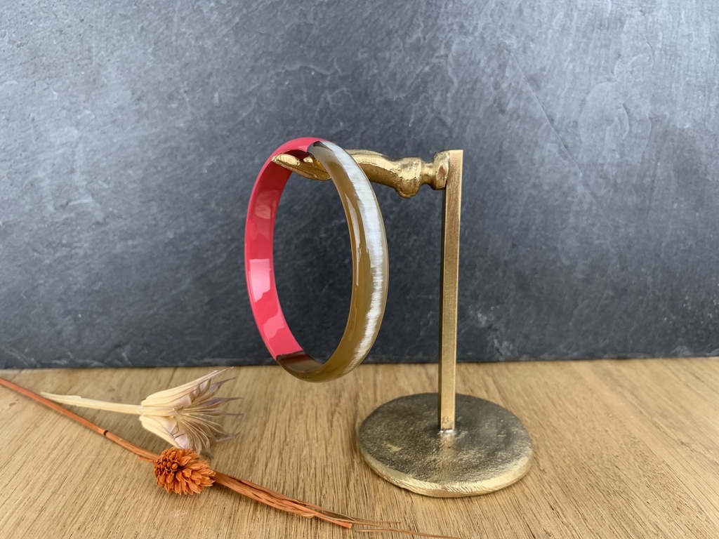 [SOYA-0032-LQB119-MEDIUM] Jonc Medium Fushia Corne De Buffle & Laque