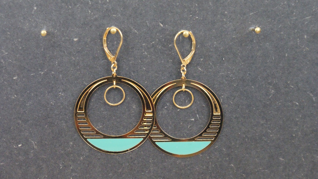 [BLAISE-P.01.4.8] Boucles d'oreilles 'Nouvelle Vague'