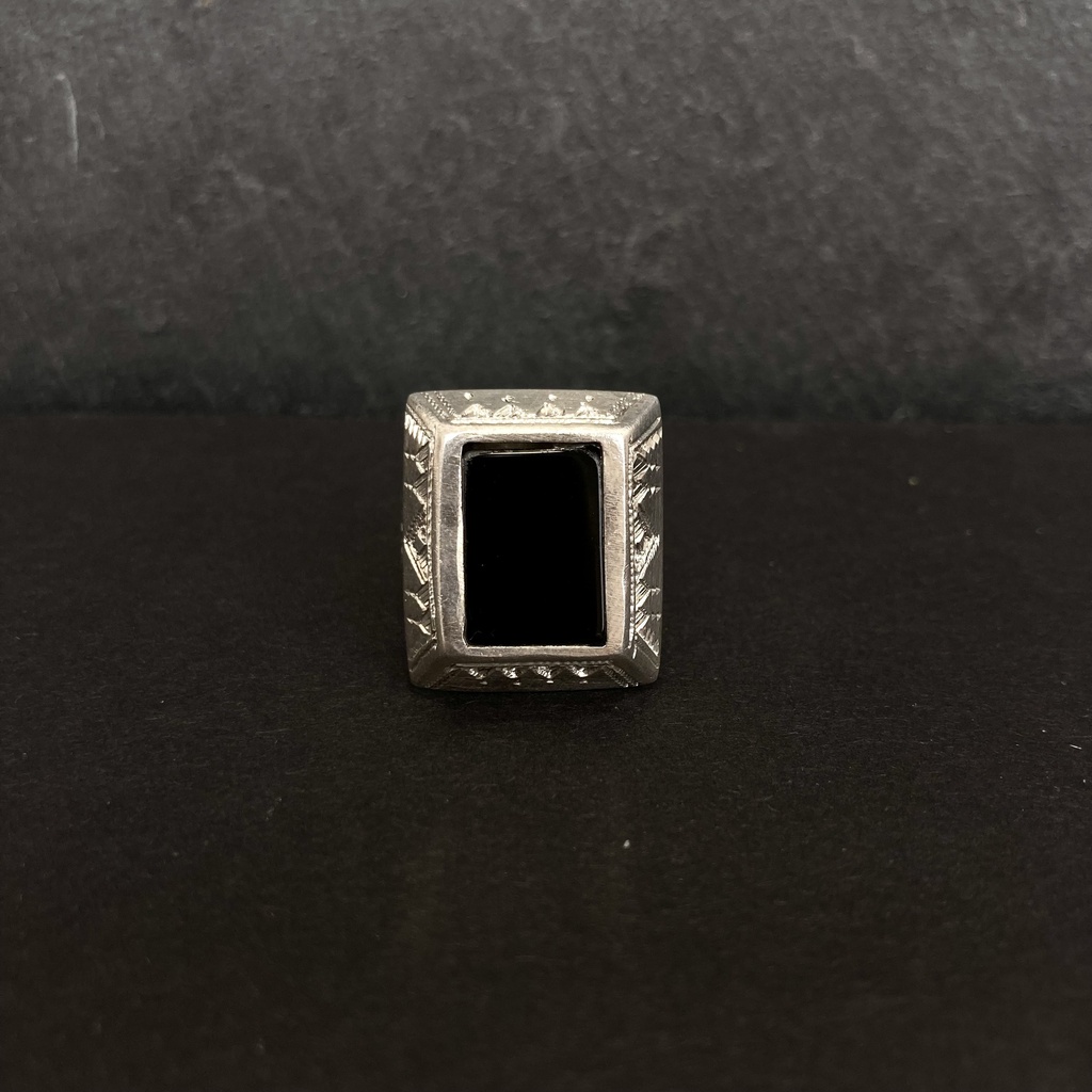 [BAAR-1455-56] Bague Touareg Argent 925 & Onyx [1455]