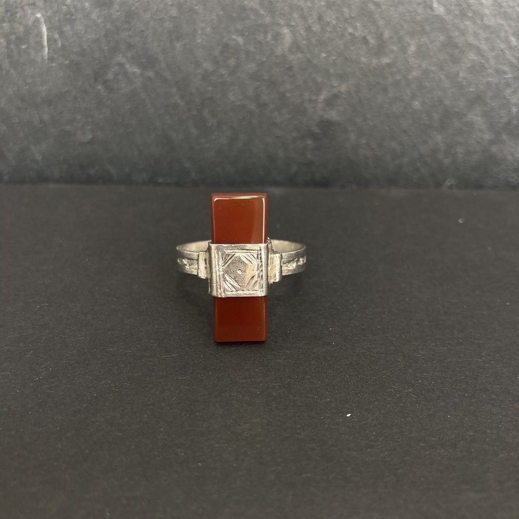 [BAAR-1462-60] Bague Touareg Argent 925 & Cornaline [1462]