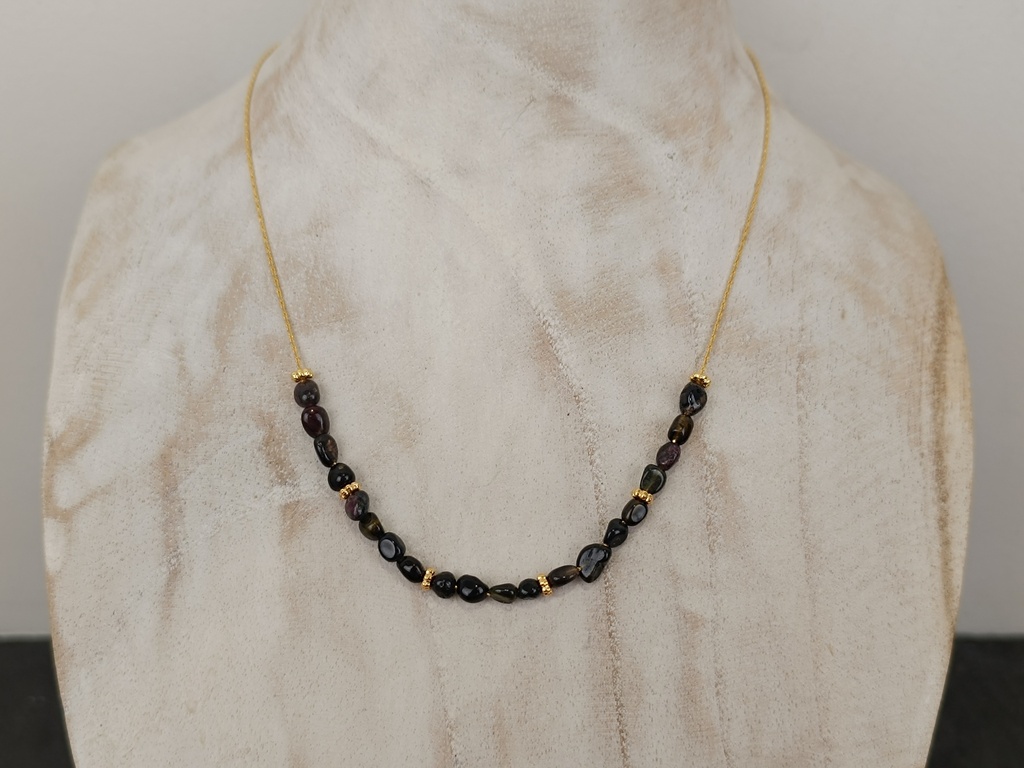 [JAL-0024] Collier 'Numea' Tourmaline noire - Jalan Joe